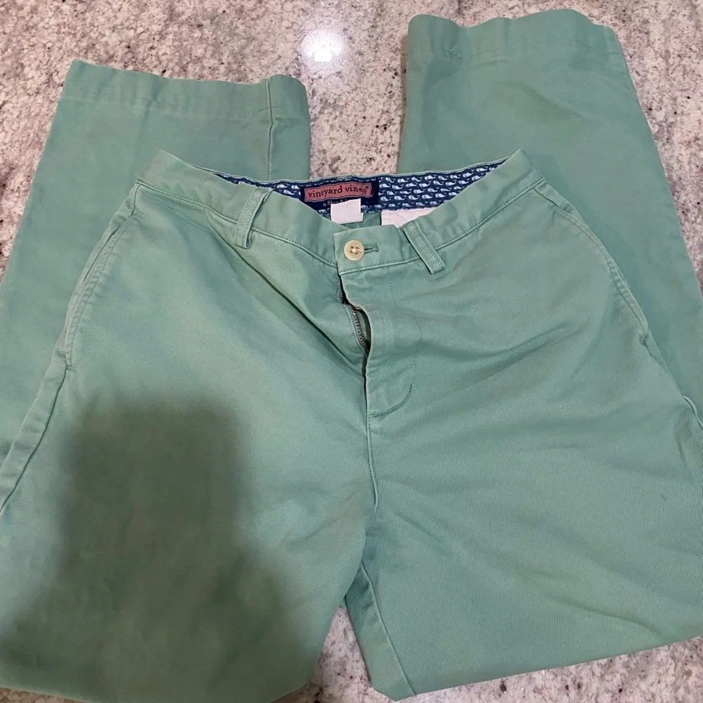 Vineyard Vines Kids Green‎ Chino Slacks Size 16 Seafoam Preppy Pants